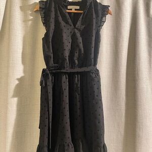 LOFT Black Polka Dot Dress